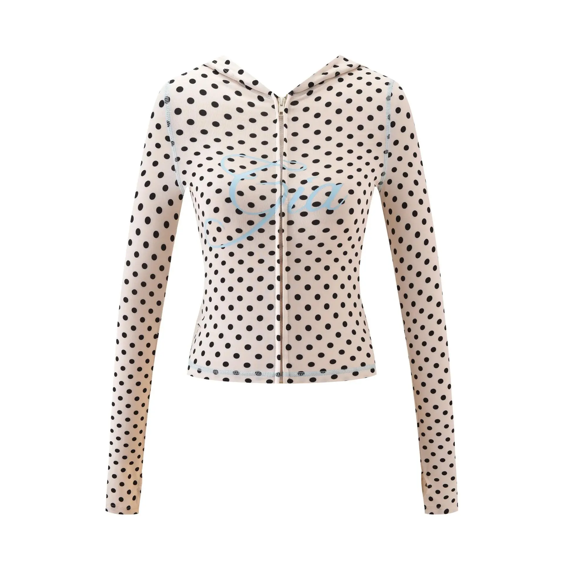 White polka dot jacket