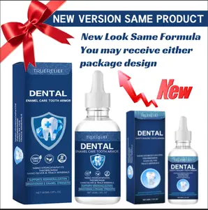 TrueRelief Original Tooth Armor Liquid Drops, Fluoride-Free Nano Hydroxyapatite, Anti-Cavity Enamel Repair, Unscented Teeth Whitening Solution, Daily Use Single Item Oral Care Product