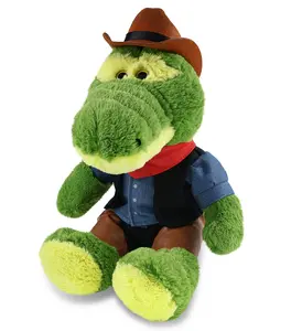 SUPER-SOFT PLUSH - SITTING GREEN ALLIGATOR COWBOY DRESS UP