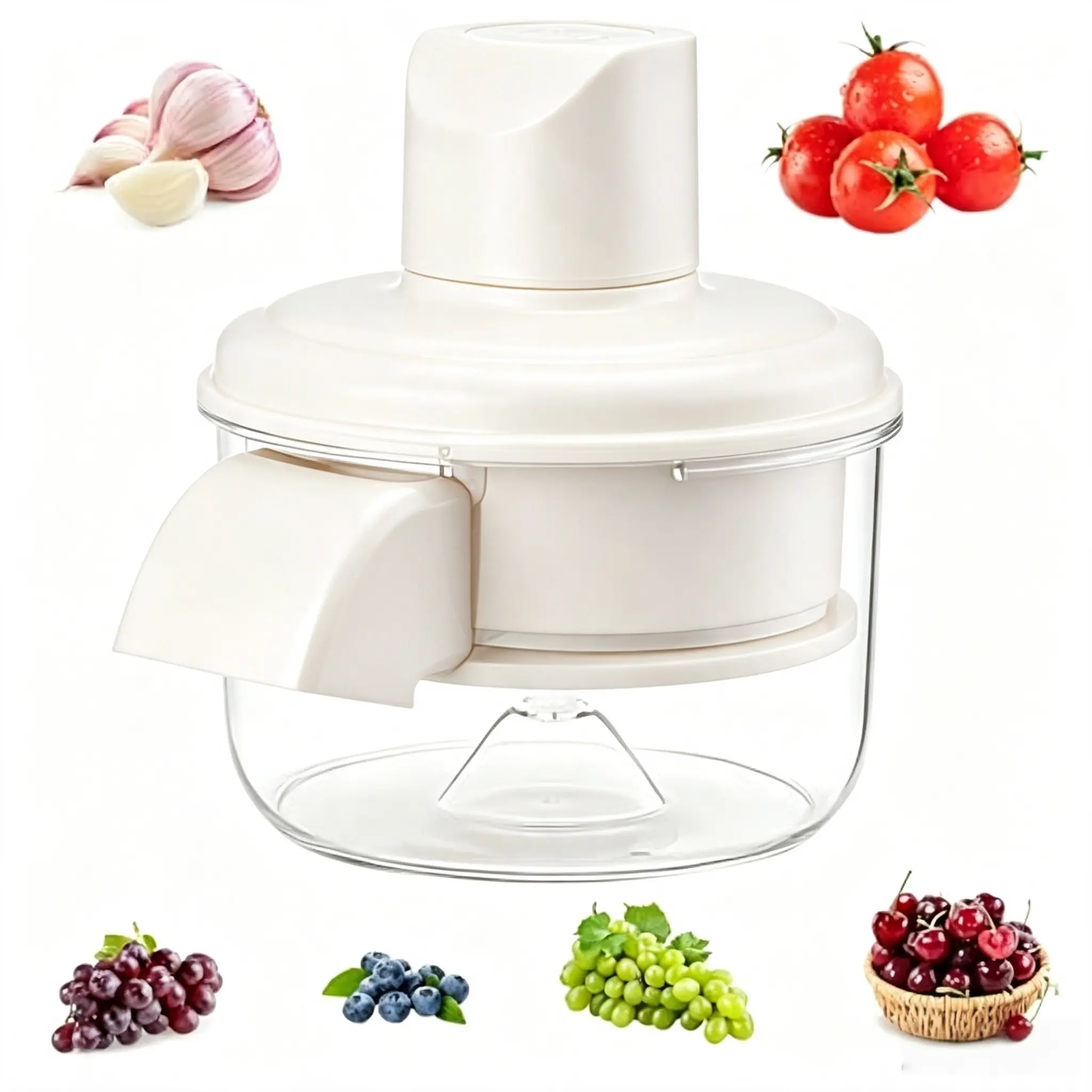 Garlic Peeler Machine, Electric Grape Peeler | Next-Gen 9-Blade System, Automatic Peeler for Small Fruits and Vegetables