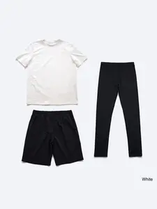 Men's Short Sleeve Sun Protection Swimsuit Set, Includes Wetsuits & Tight Pants, Ideal for Fitness, UV Protection Upf50+, Quick-Dry