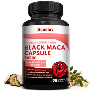 Bcuelov Black Maca health supplement,Supports energy, performance, and vitality.120 Capsules