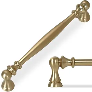10 Pack 6-1/4 Inch(160mm) Kitchen Cabinet Handles Champagne Bronze Cabinet Pulls Zinc Alloy Drawer Pulls Solid Kitchen Hardware