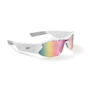 Reebok Flash Smart Audio Sunglasses TR90 Iridescent Mirror Polarized Lenses HiFi Audio Bluetooth Active Eyewear for Urban & Outdoor Activities