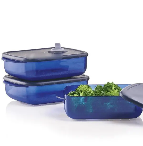 Tupperware Vent-N-Serve Plastic Airtight Food Container Set with Lids, Kitchen Household Products for Packing Lunch for My Kid, Lunch at Work & Dinner Party Food Preservation Storage Solution
