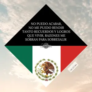 Mexico Flag Graduation Cap Topper - with Heartfelt Quote for Celebrating Your Achievements