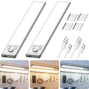 Under Cabinet Lights,Motion Sensor Night Light Indoor,1500mAh USB Rechargeable Light,Magnetic Installation Dimmable Lights for Kitchen,Wardrobe,Pantry, Closet,Bathroom,Stairs,Sink Cabinet,Garage,Mother's Day gift