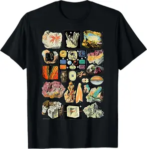 100% Cotton Minerals Gemstones and Crystals Rock Collecting Geology T-Shirt