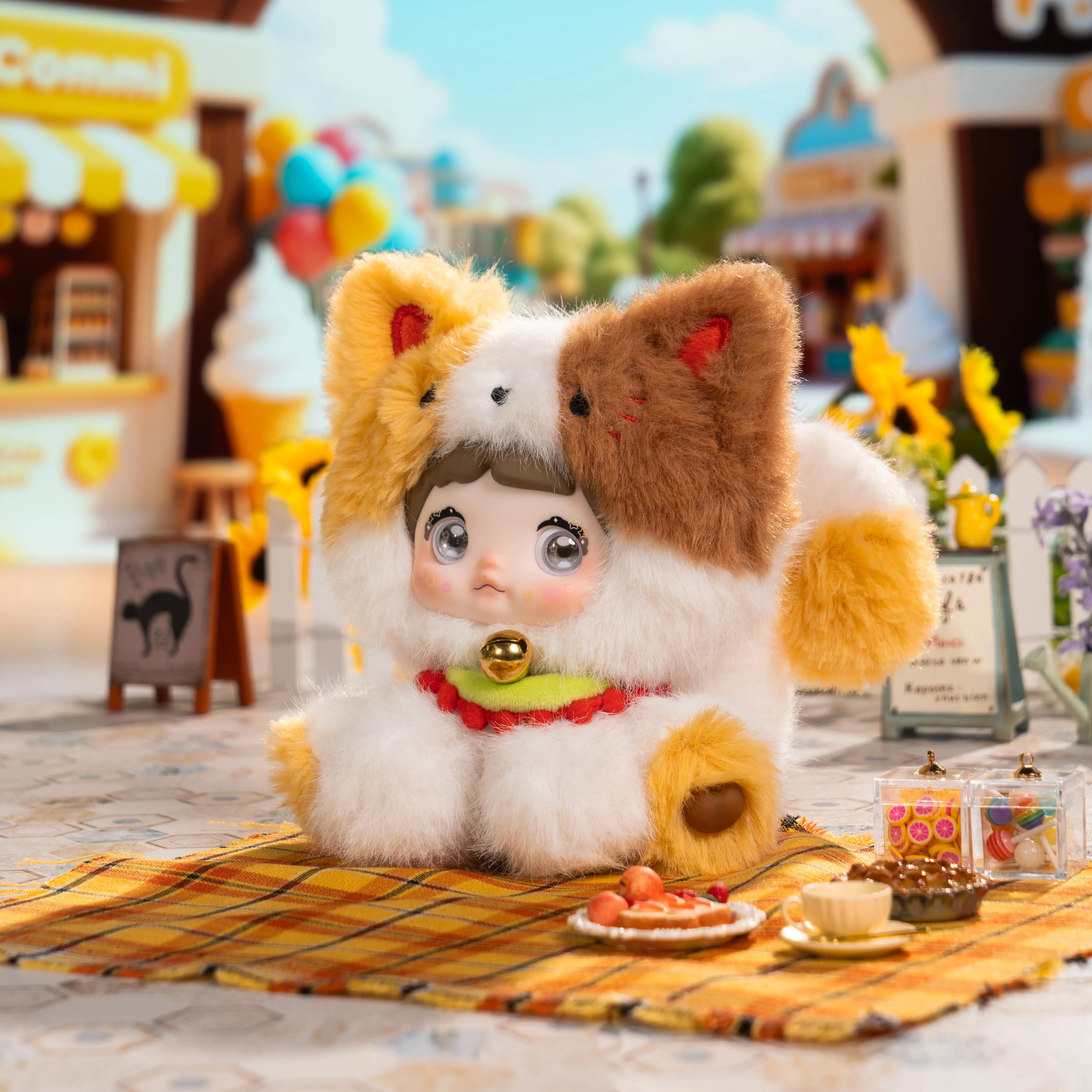 TOPTOY】Nommi Sitting Zoo Series Plush Blind Box, Cute Figures