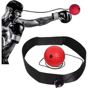Boxing Reflex Balls with Adjustable Headband Red Soft Lightweight for Speed Hand Eye Coordination Training Portable Versatile Punching Pad
