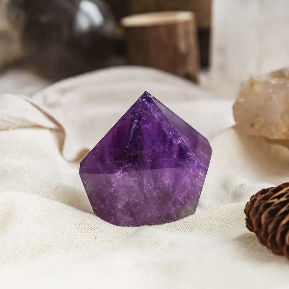 Natural Crystal Amethyst Cake Point