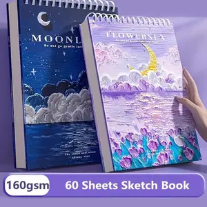 Spiral Sketch Book, 4 Counts/set High Quality Sketch Book, Spiral Bound Sketch Pad, Art Supplies for Painting, Writing and Creative Expression