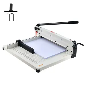 【Spotlight Day】VEVOR Heavy Duty Paper Cutter, 17" Industrial Commercial Guillotine Paper Cutter for A3 Paper, 400 Sheet Capacity, Solid Steel Construction, Stack Paper Trimmer for Office Home School Shop, White