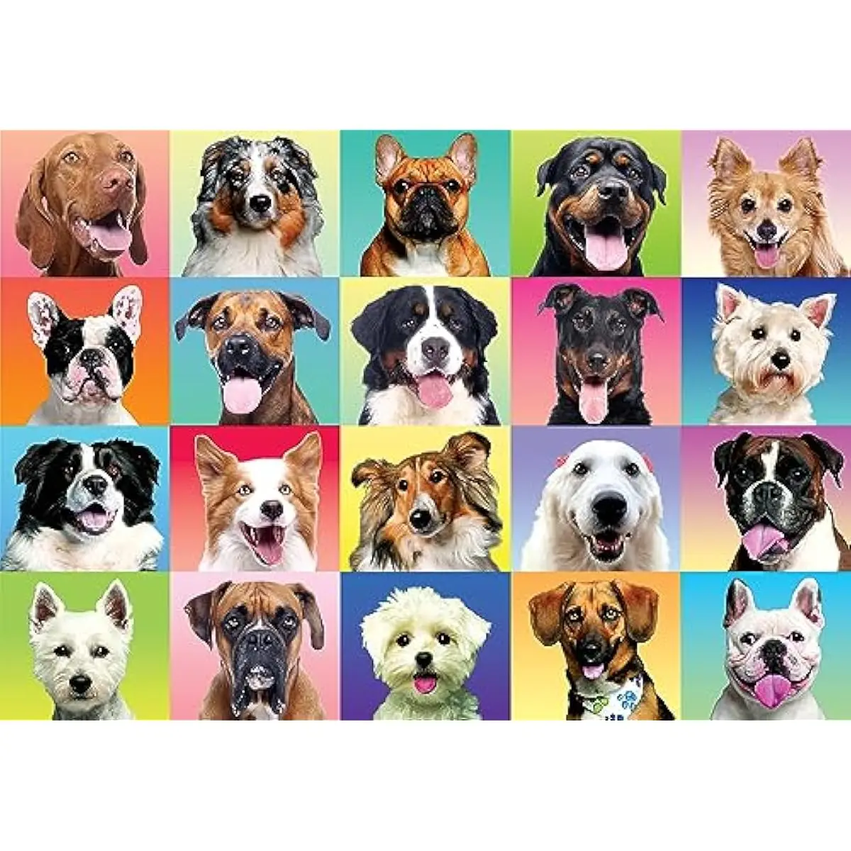300 pcs Multicolor Dog Puzzles, Jigsaw Puzzle for Kids and Adults(27.6" x 19.7"), Puppy Theme Puzzles for Toddlers, Collection Gift Home Art Decor, Birthday Gift for Boys Girls 3 4 5 6 7 8