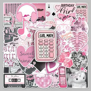 50 Sweet and Cool Girly Stickers - A Series of Creative Stickers Perfect for Scrapbooks, Diaries, Laptops, Water Bottles, Cars, and Other Items. Designed with Positive Messages and Based on Beliefs.