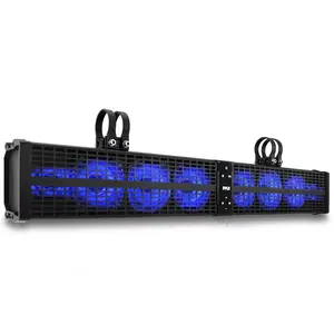 32" Waterproof Soundbar - Bluetooth Streaming, LED Lights, Marine Rated