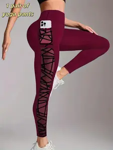 Women's Yoga Pants, Multi-Color Options, High-Waisted, Mesh Pockets, Tight-Fitting, Ideal for Sports & Home Use, New Arrival, Yoga Leggings Pants