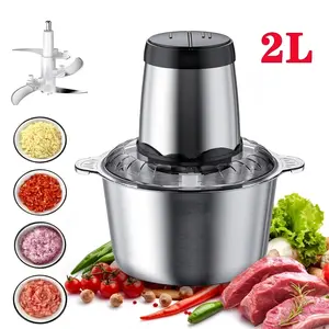 300W Food Processors 2 Speed Modes for Home And Kitchen Use, Meat Grinder 4 Bi-Level Blades, Electric Food Chopper Meat Grinder for Meat/Vegetable/Fruits/Nuts Wit Bi-level Blade