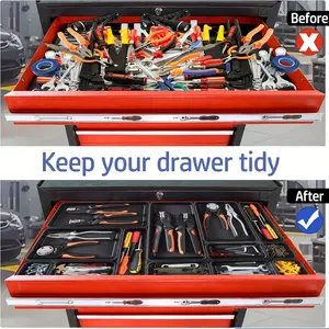 42pcs Tool Box Organizer Set, Wrench Organizers, Desk Drawer Storage Boxes, Garage Organization Accessories, Rolling Tool Chest, Kitchen & Office Use, Toolbox Storage Box