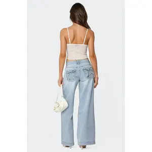Edikted Women's Sidonie Wide Leg Jeans