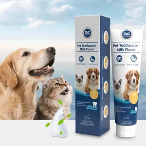 Milk-Flavored Dog and Cat Toothpaste, 120g – Deep-Cleansing Enzyme Formula, Fluoride-Free Oral Care: Cleans pets' teeth and removes plaque