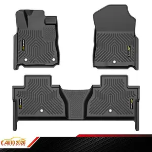 3D Molded Floor Mats TPE Liners Fit for 2014-2021 Toyota Tundra CrewMax