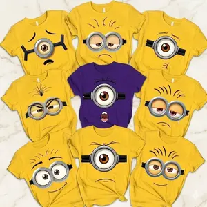 [FREESHIP] Personalized Minions Couple, Family T-Shirts, Family T-Shirts, Funny Teams Shirts, Minions T-Shirt, Funny Minions T Shirt, Couple T-Shirt, Casual Cotton Fit, Soft Comfortable Short Sleeve, Unisex & Adult