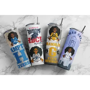 20oz HBCU Tumbler Collection: Hampton U, Howard U, Grambling State, Spelman College | Gifts for All | Beverage