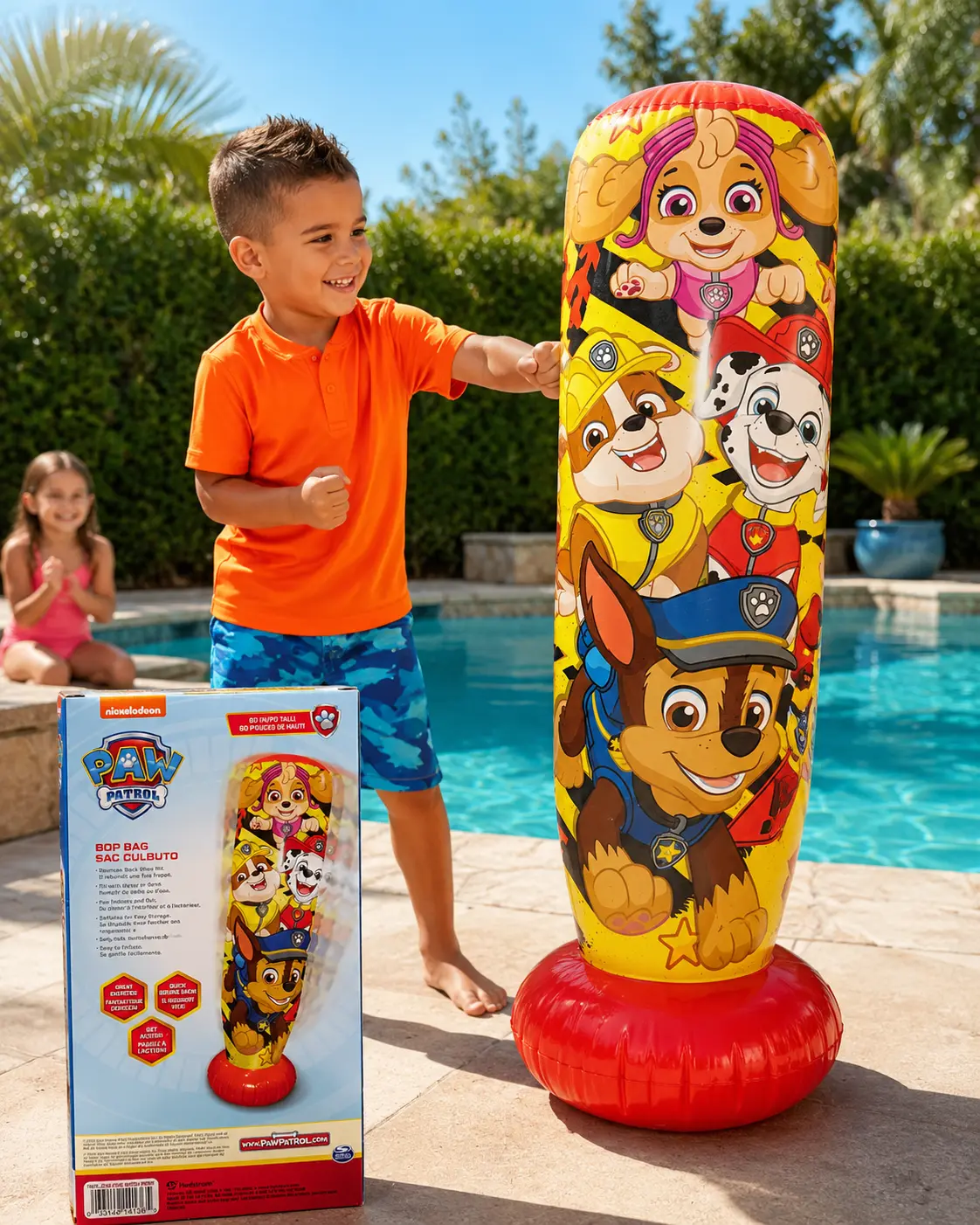 Hedstrom Nickelodeon Paw Patrol Bop Bag Inflatable Punching Bag, 60 Inch, (56-8727)