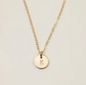 [READ MORE] Minima Disc Necklace | Personalized Hand-stamped Necklace