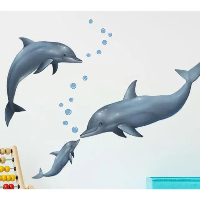 Dolphin Wall Decals Ocean Room Decor Sticker Decoration, Decorative Gift