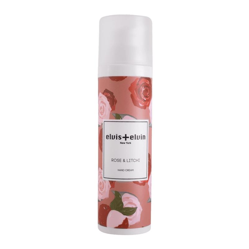 elvis+elvin Scented Rose & Litchi Floral Aroma Flower-Oil Hand Cream - Lightweight, Hyaluronic, Moisturizing, Calming, Restorative Beauty & Personal Care Lotion for Daily Hand Use