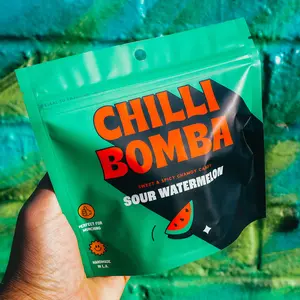 Chilli Bomba Sweet & Spicy Chili Chamoy Candy Sour Watermelon - 8oz Share Size Bag