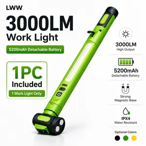 3000LM Magnetic Underhood Work Light, 5200mAh Detachable Battery, Rechargeable LED Bar with Dual Magnets & Hook, Waterproof Mechanic Light for Garage & Emergency