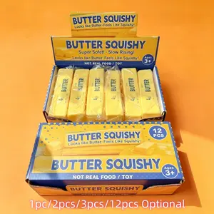 12pcs Golden Butter & Pumpkin and Ghost Squishy Set,  Strawberry Butter Squishy + 1pcs/2pcs/3pcs Liberty Dumpling Slow Rising Squishy Toys, 250 Anniversary Soft Squeeze Butter Stick Balls,Stress Relief Pressure Sensory Fidget Toy for Kids Adult