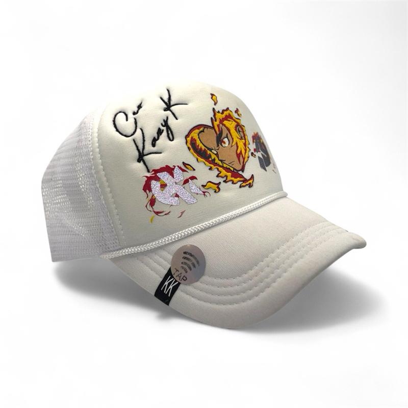 Kazy Kulture 1of1 RENGOKU DS Trucker Hat with Built-in NFC Technology Unique Design for Individuality and Style Cotton Material
