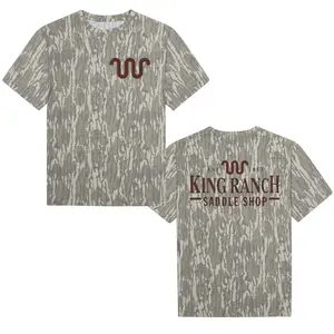 King Ranch Mossy Oak Original Bottomland Tee, All Over Print Camo T-shirt, Hunting Gear for Men and Women, Unisex Outdoor Apparel