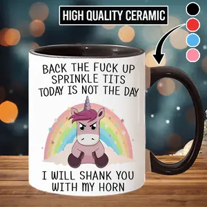 I May Sparkle, But Don't Underestimate My Rage Mug, Funny Unicorn Coffee Mug - Funny Gift Mug For Best Friend - scs10159