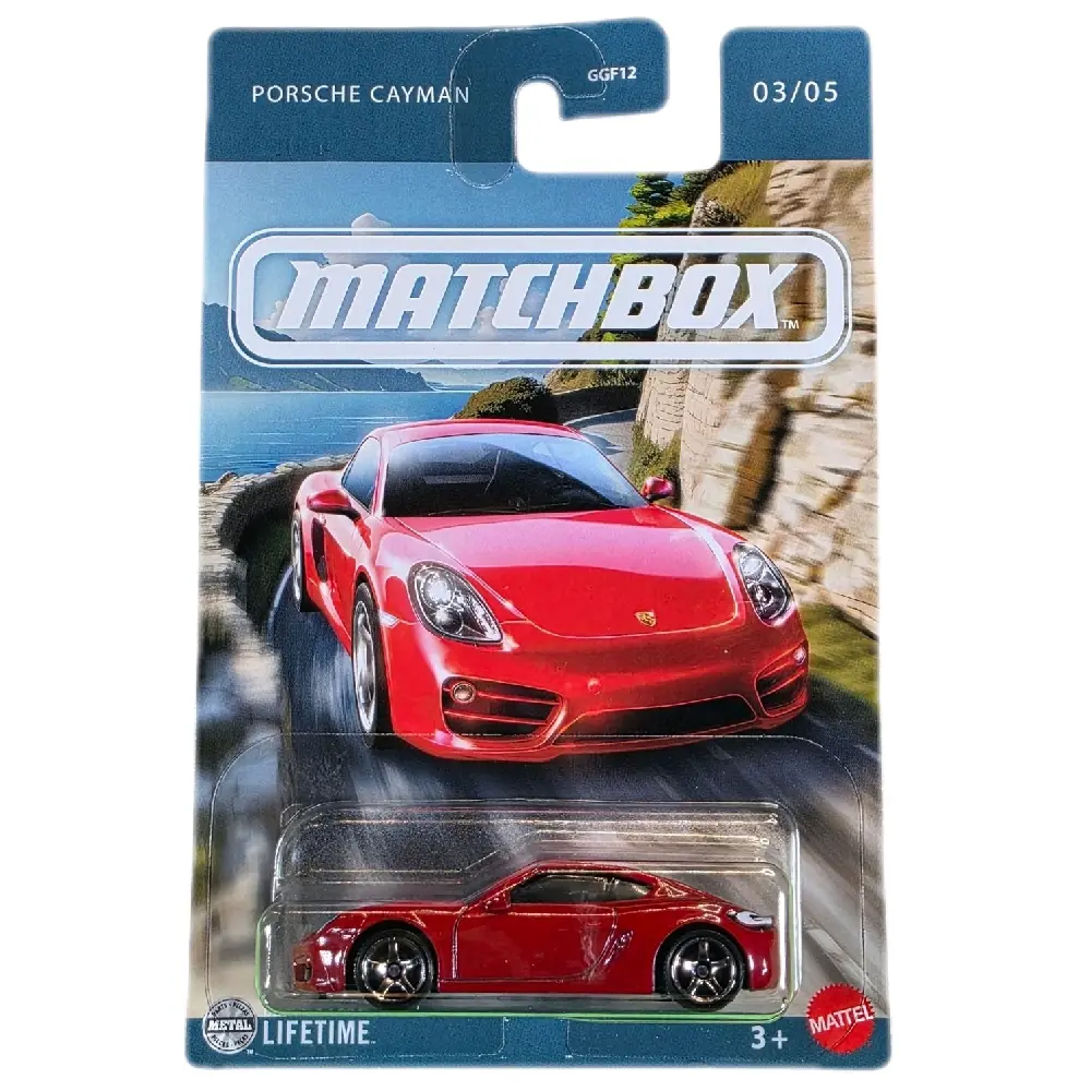 New Matchbox Porsche Cayman Diecast Toy Model Car - Red (03/05) - GGF12 Series, Model Cars