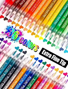 New Gabrie Extra Fine Tip Acrylic Paint Markers Set OF 36