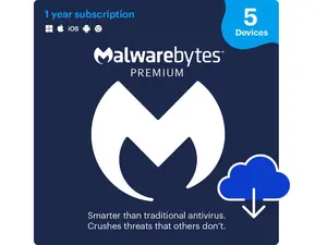 Malwarebytes Premium Security - 5 Devices / 1 Year - Download