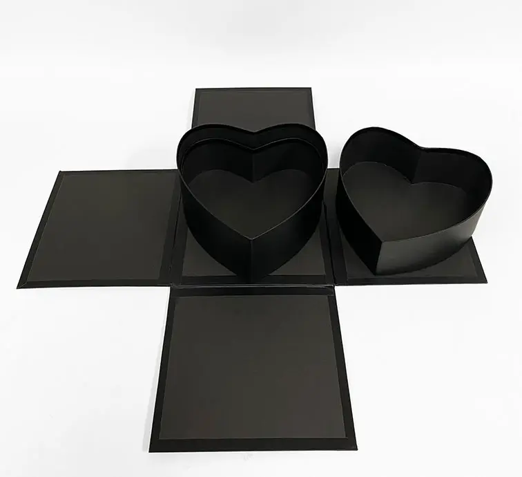 Square Surprise Box with Double Layer Hearts