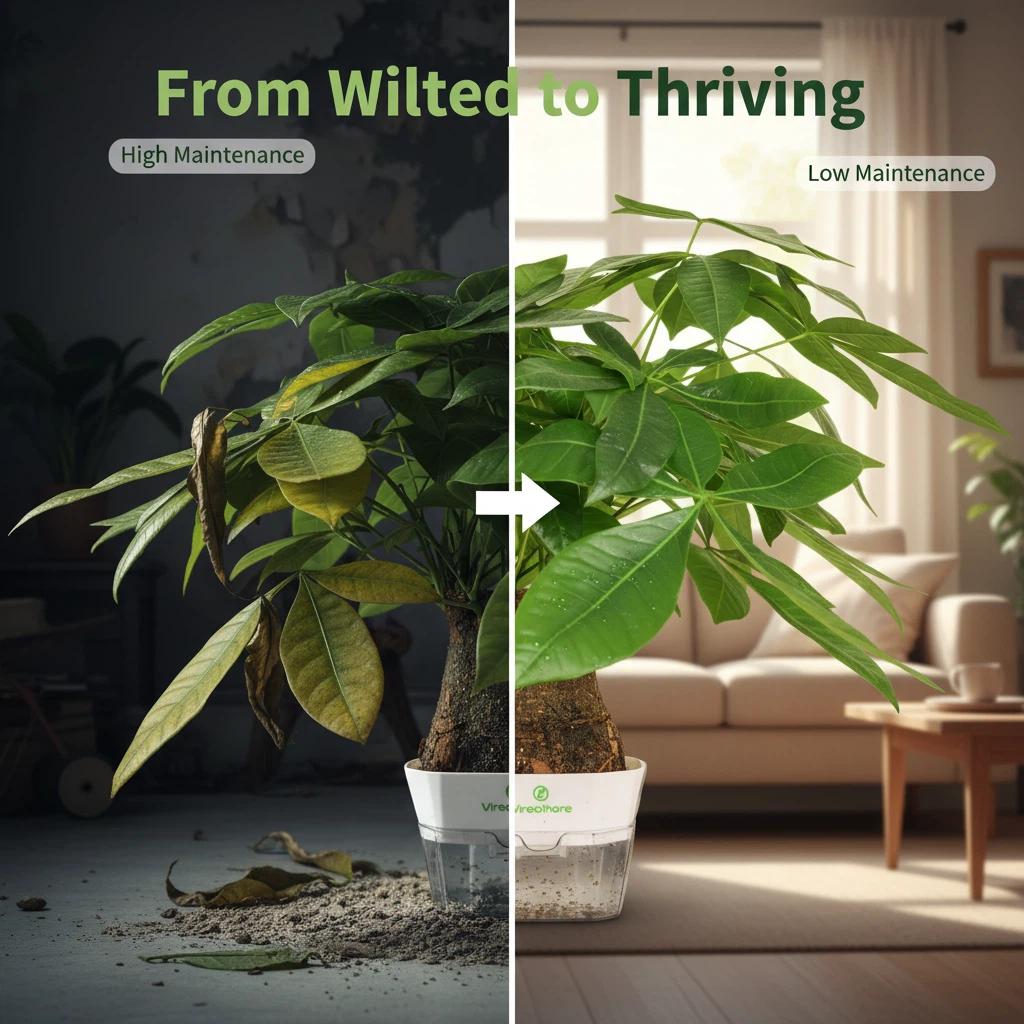 Money Tree Houseplant Lucky Indoor Plant Home Garden Air Purify Plant