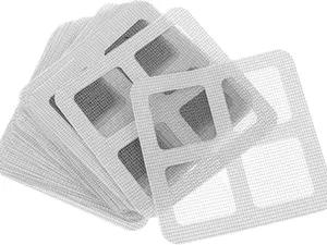 Self-Adhesive Mesh Stickers for Window Screen Repair & Bathroom Drain Hair Catcher 10 pcs Quick Installation Durable Construction Multi-Purpose Use Multi Pack