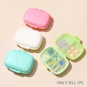 Portable 8-Compartment Sealed Medicine Box, Healthcare Moisture-Proof Weekly Pill Organizer, Storage Container for Small Medications