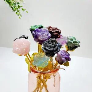 Everlasting Crystal Rose – Single Stem Gemstone Flower | Timeless Romantic Gift