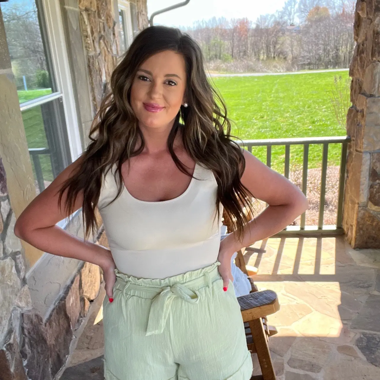 Cream bodysuit
