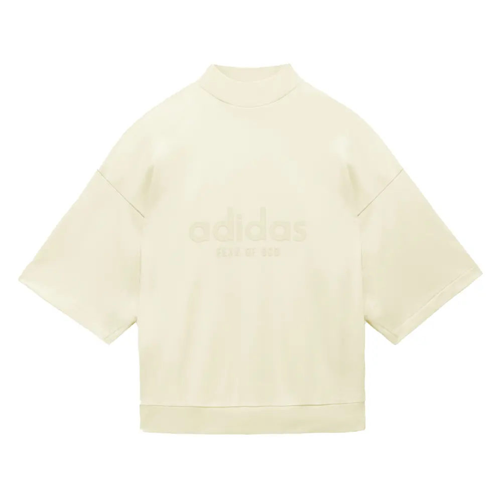 adidas Mens Fear Of God Athletics Heavy Jersey 34 Mock Casual Tops Casual - Beige