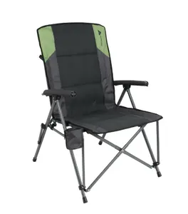 Ozark Trail High Back Hard Arm Camping Chair, Adult, Gray