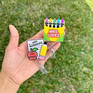 Custom Teacher Badge Reel || Crayon Box Badge Reel ||